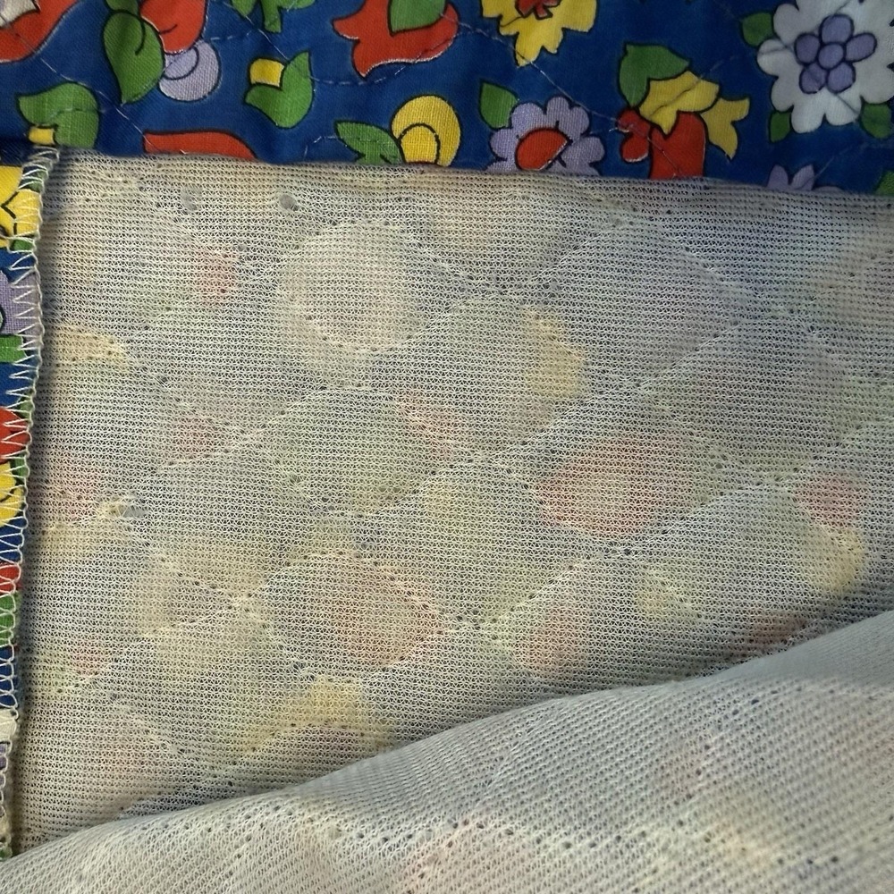 Vintage 70s Jumpin Juniors Skirt XS Floral Quilted Maxi Cottagecore A-Line Boho - Picture 12 of 16